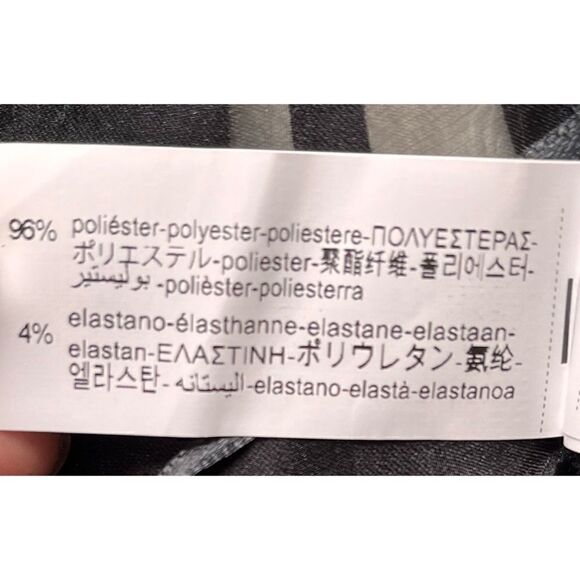 NWOT Zara Black Striped Organza Translucent V-Neck Halter Top, Size Medium - Picture 15 of 15